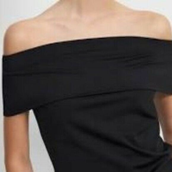 BCBG MAX AZRIA Shirt Black Off the Shoulders XS - Picture 1 of 7